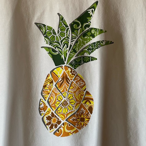 Women’s Anthropologie FARM RIO Pineapple Short Sleeve Top Size Small - Picture 4 of 4